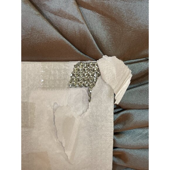 Daymor Couture Dress Set Womens Size 4 Off Shoulder Rhinestones Top And Skirt - Picture 13 of 14